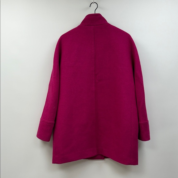 J. Crew City Peacoat Full Zip Winter Jacket Minimalist Preppy Pink 14 - Picture 5 of 8